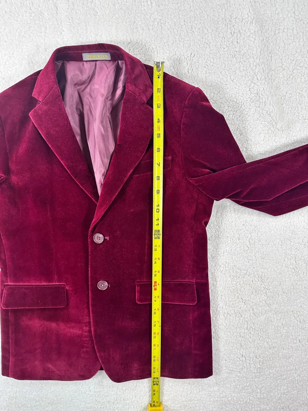 Children's Velvet Blazer - Burgundy Red Size 10 NWOT